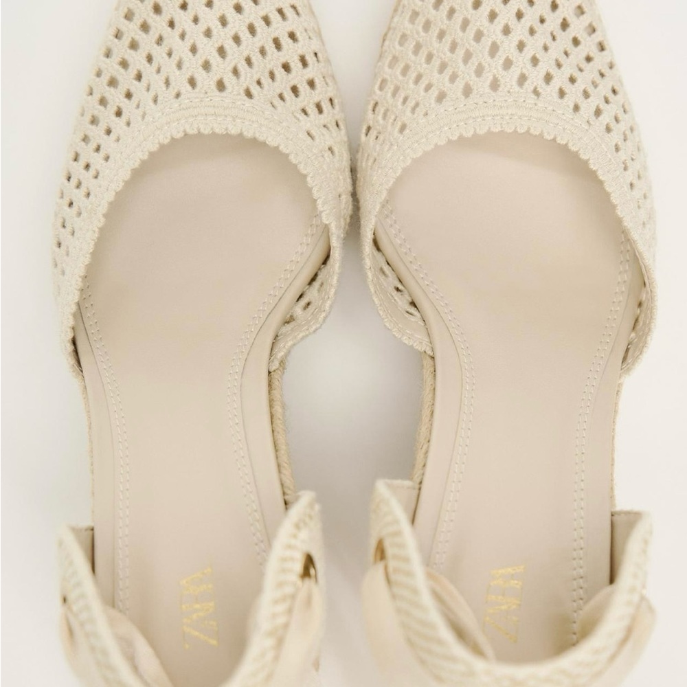 NWT Zara Tied Crochet Sandals - Picture 5 of 5